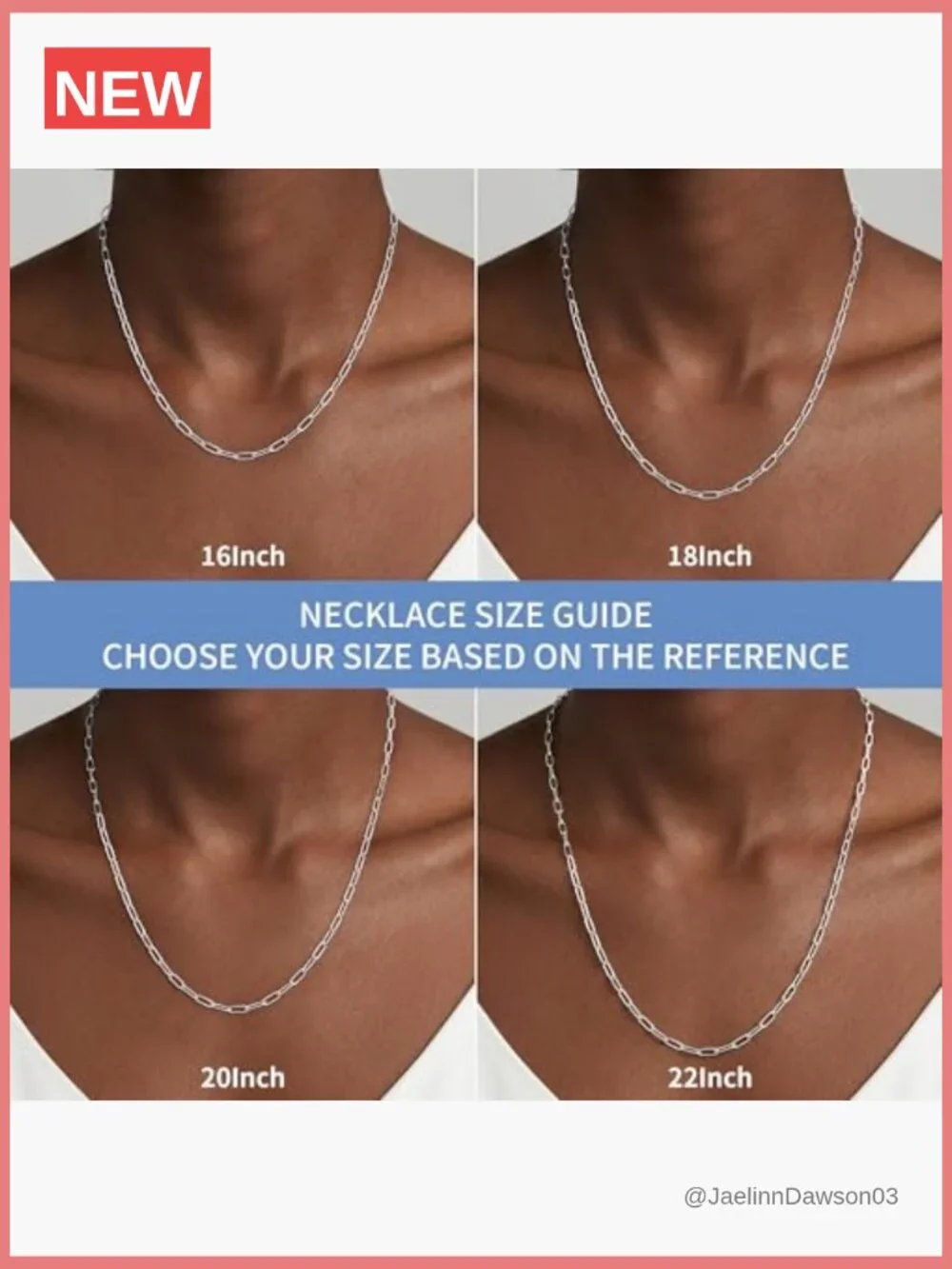 925 Sterling Silver Paperclip Chain Necklace 16-22 Inch